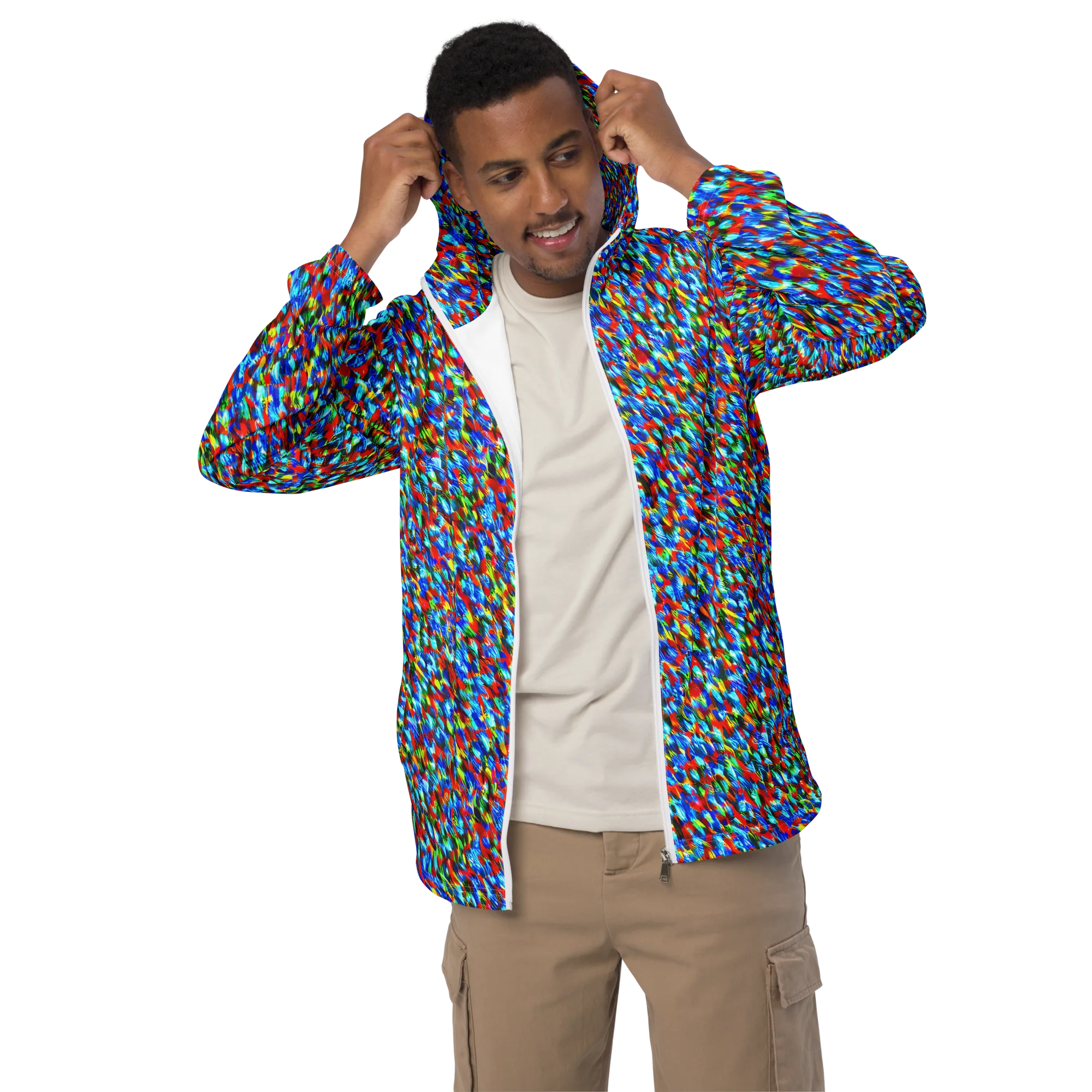 Aurora Shards on Men's Windbreaker — Front
