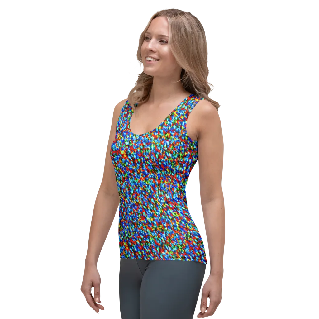 Aurora Shards on Women's Tank Top — Left Front