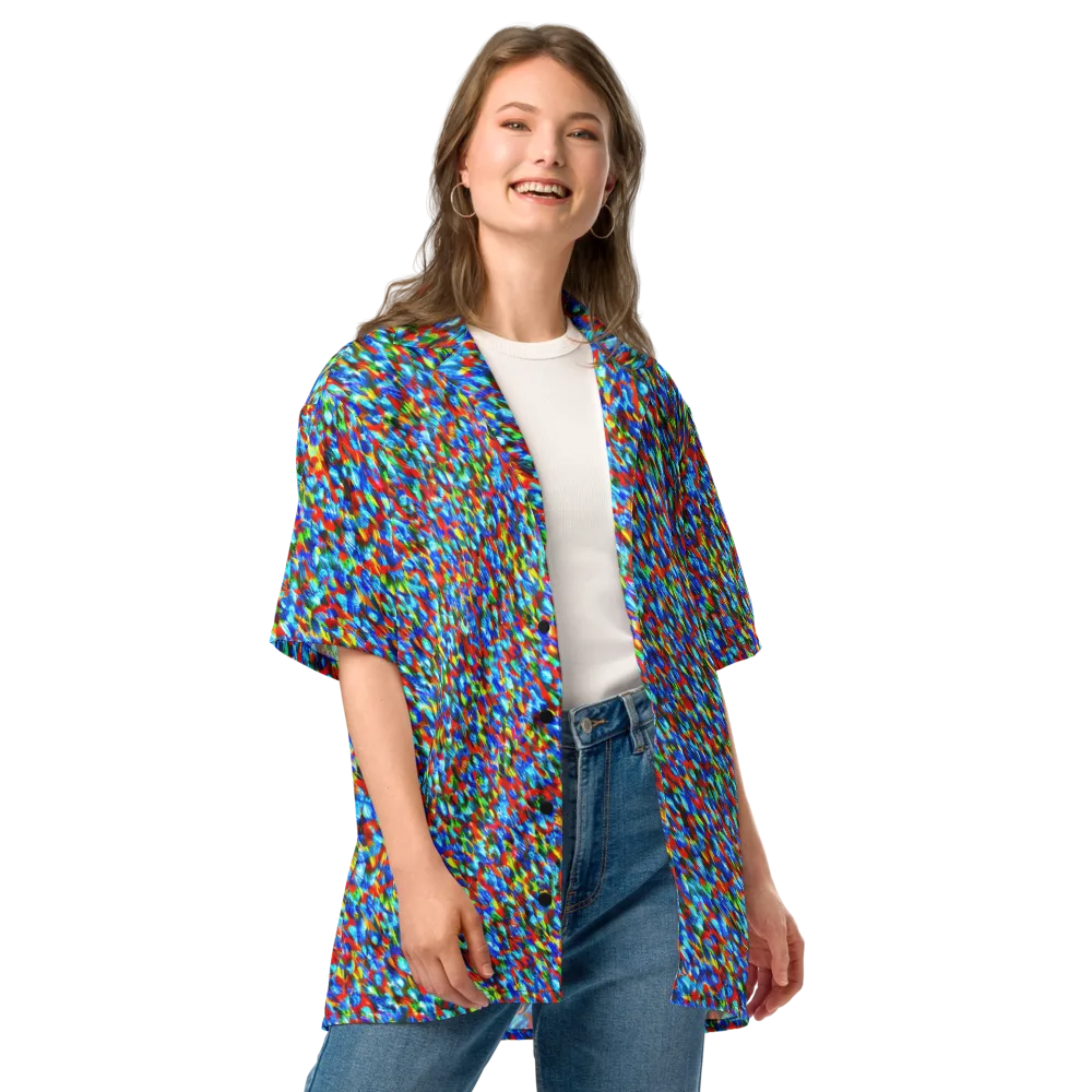 Aurora Shards on Button Shirt — Front