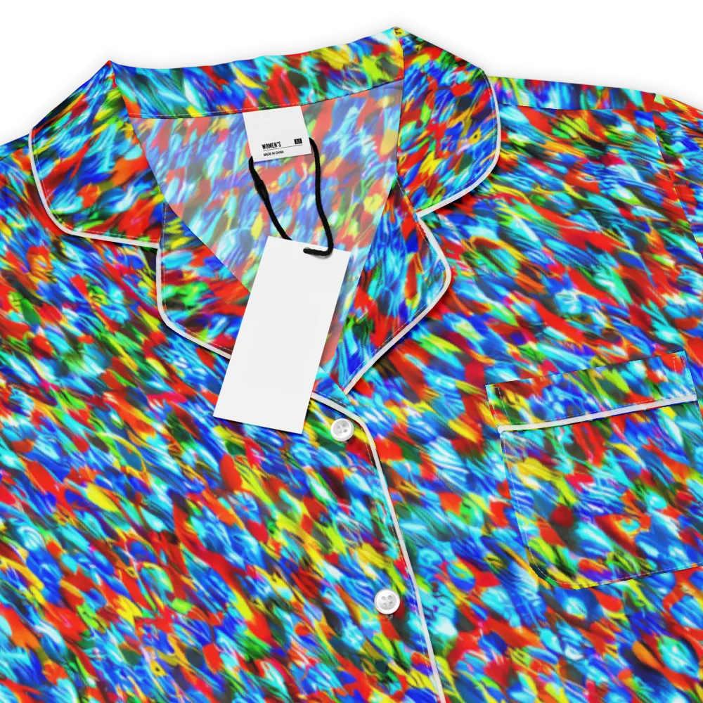 Aurora Shards on Women's Short Sleeve Pajama Top — Product details