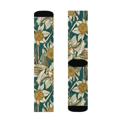 Teal Garden Sonata on a Socks