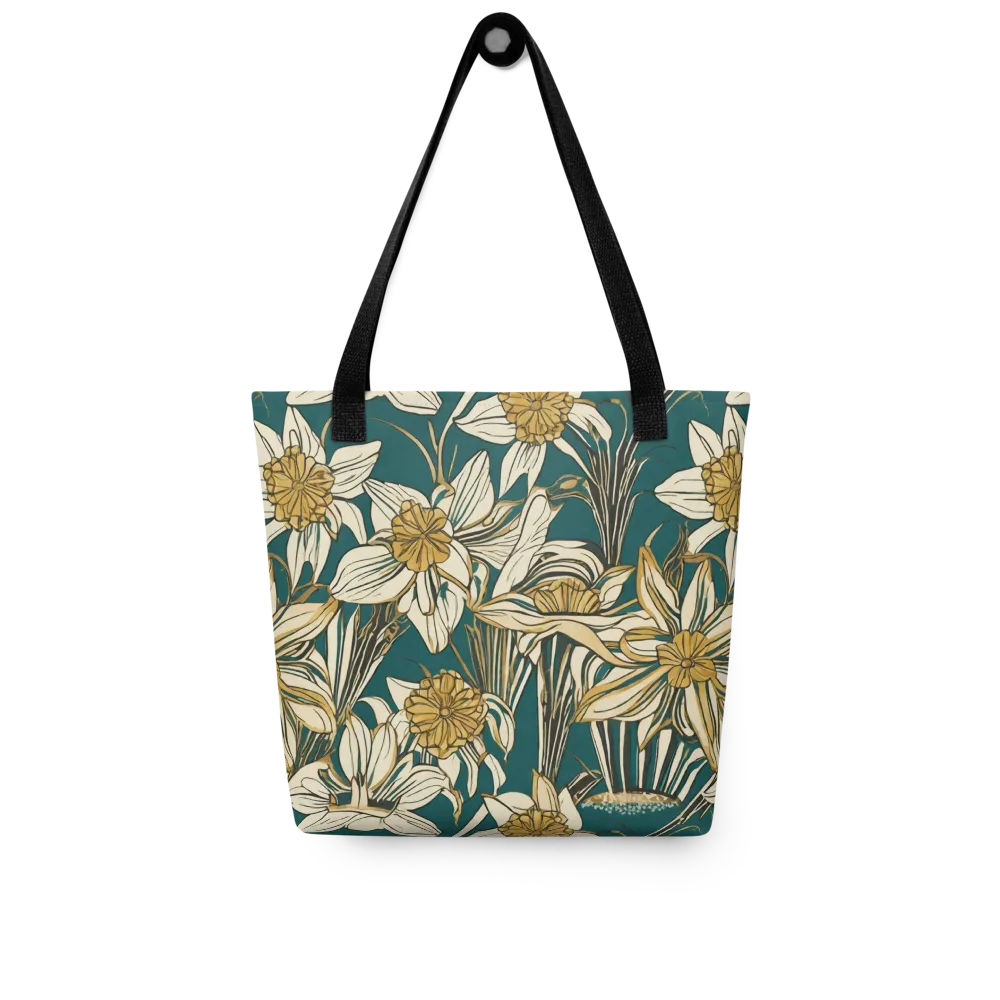 Teal Garden Sonata on Tote Bag — Front