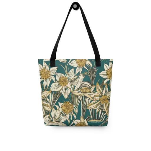 Teal Garden Sonata on a Tote Bag