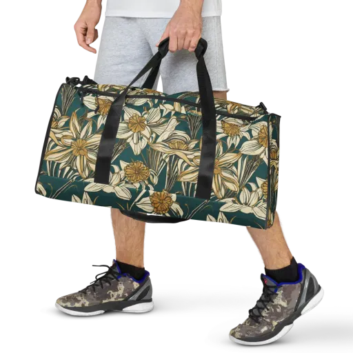 Teal Garden Sonata on a Duffle Bag