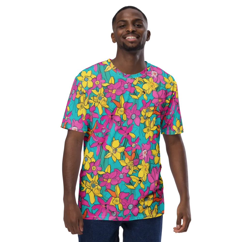 Bouquet After Dark on Men's Crew Neck T-Shirt — Front