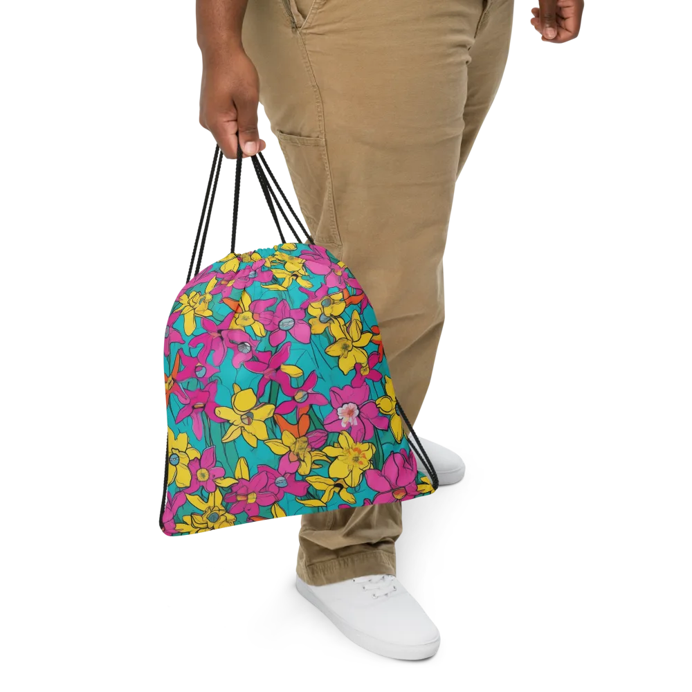 Bouquet After Dark on Drawstring Bag — Front