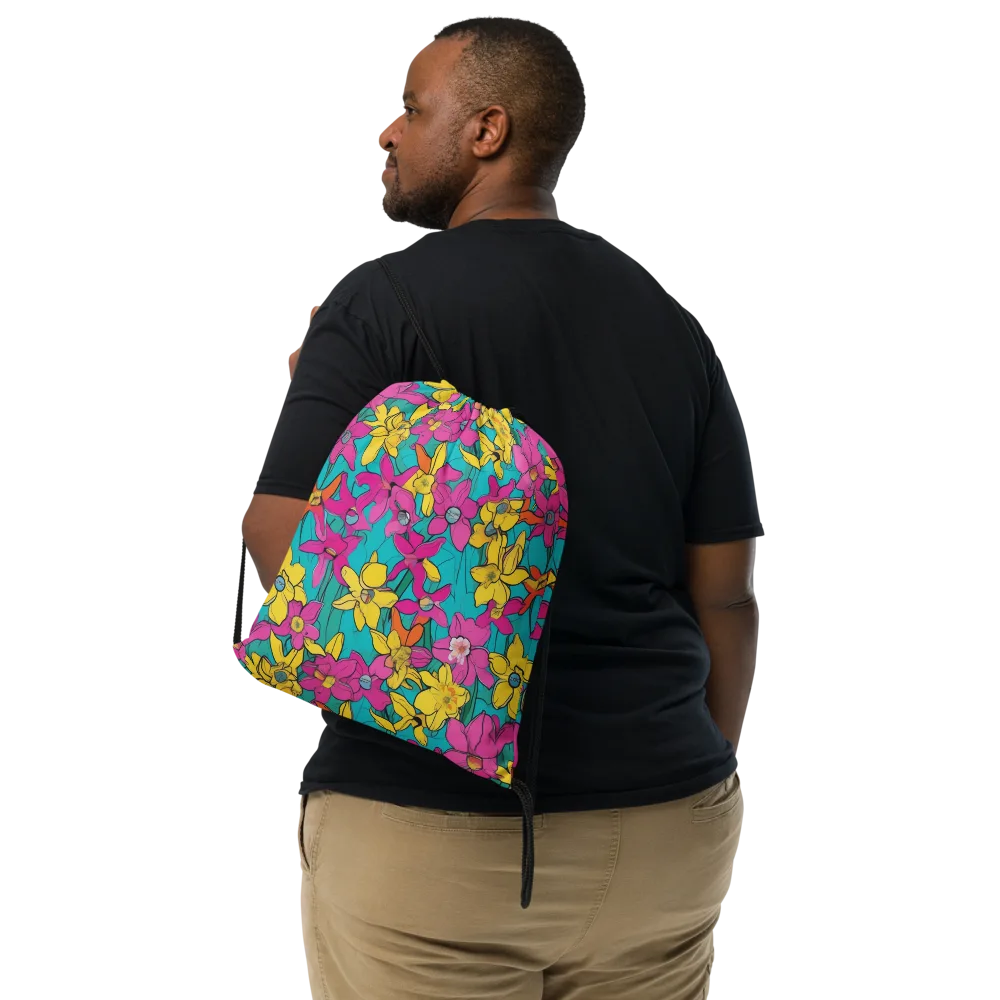 Bouquet After Dark on Drawstring Bag — Front