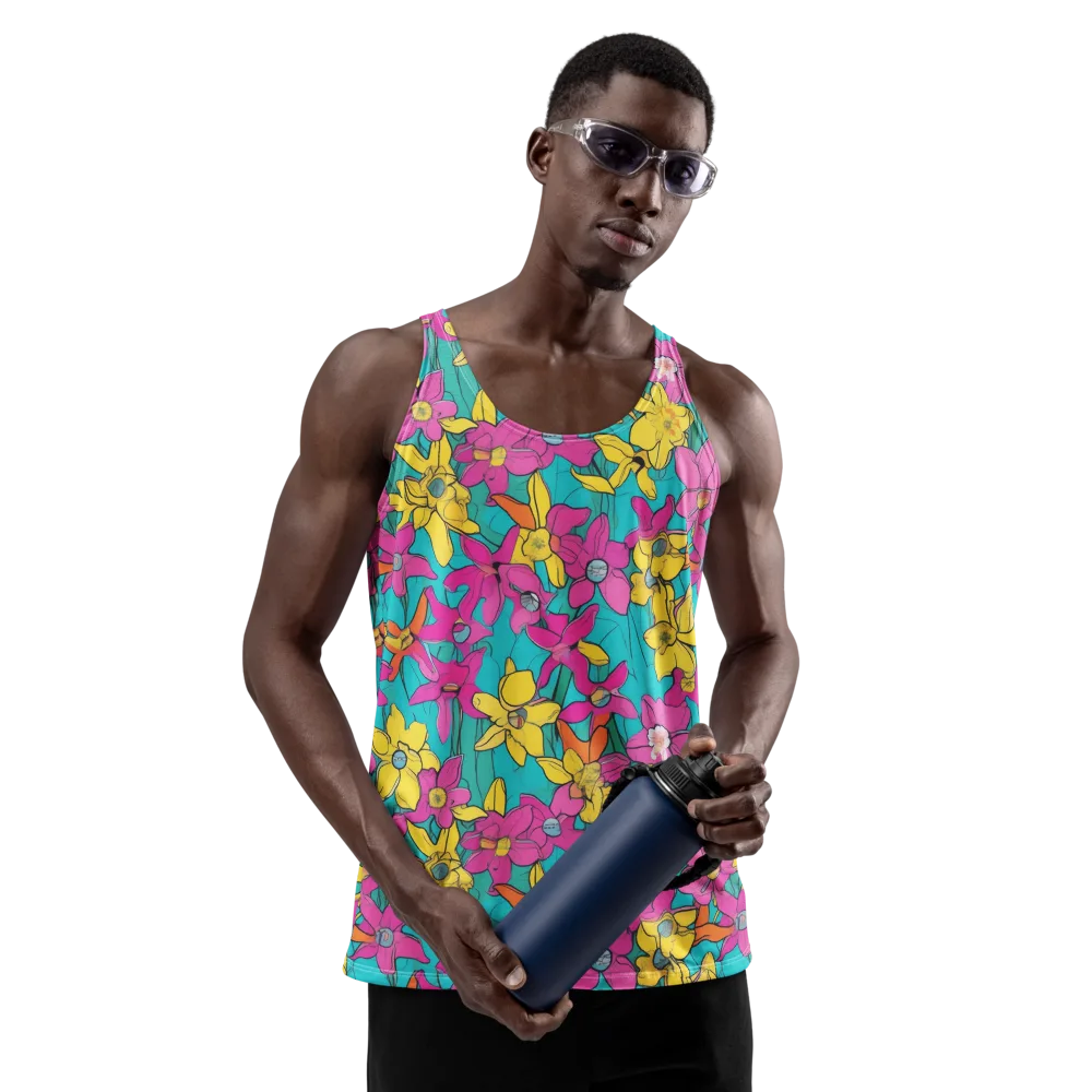 Bouquet After Dark on Men's Tank Top — Front
