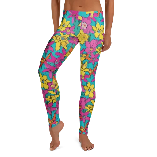 Bouquet After Dark on a Leggings