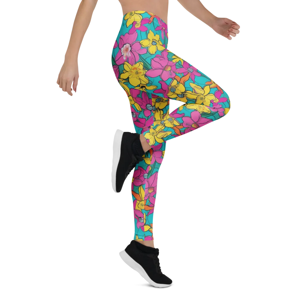 Bouquet After Dark on Leggings — Right