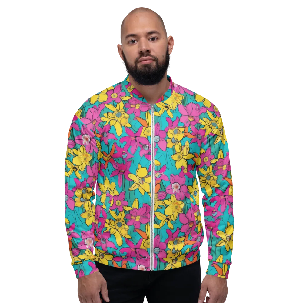 Bouquet After Dark on Bomber Jacket — Front
