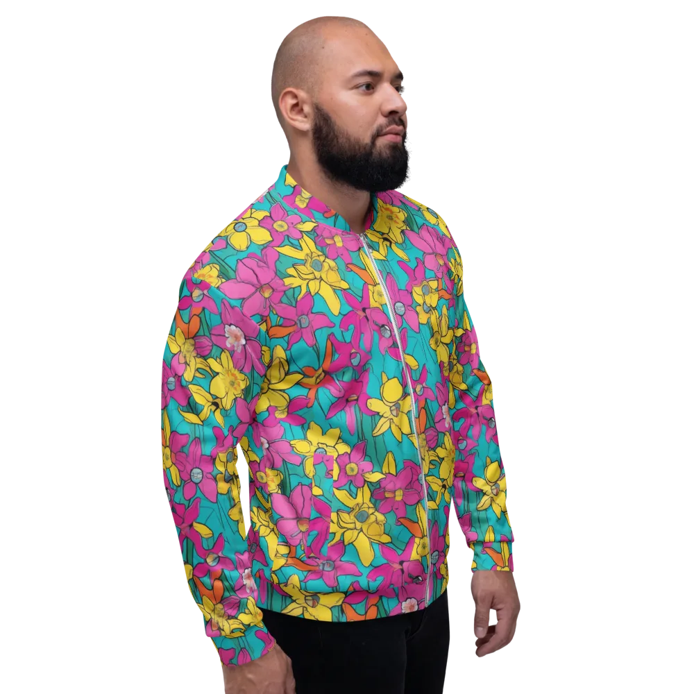 Bouquet After Dark on Bomber Jacket — Right