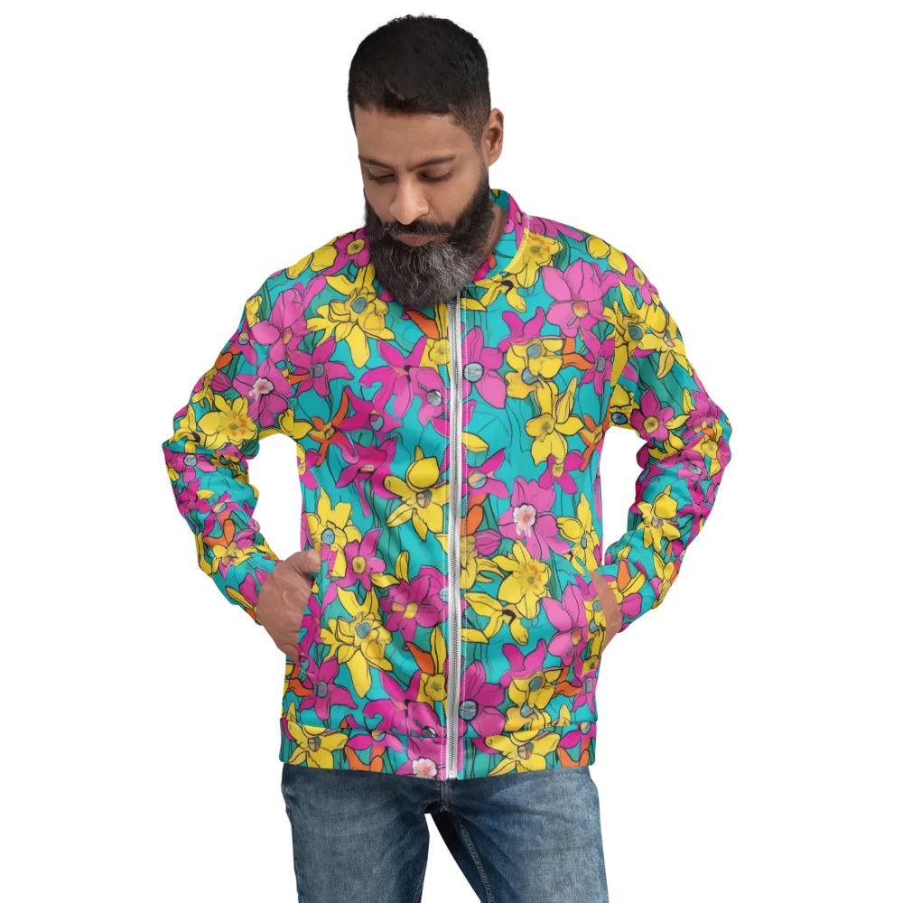 Bouquet After Dark on Bomber Jacket — Front