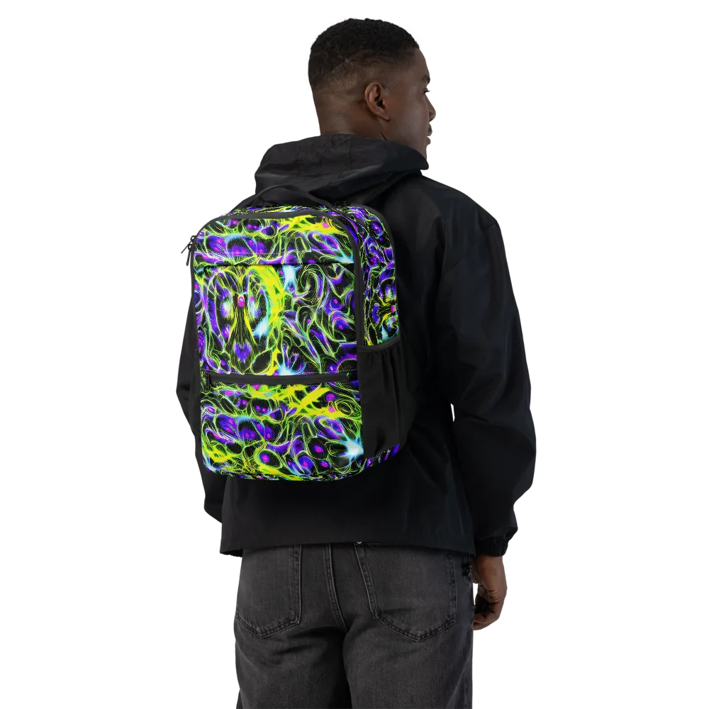 Psychedelic Underbrush on Utility Backpack — Back