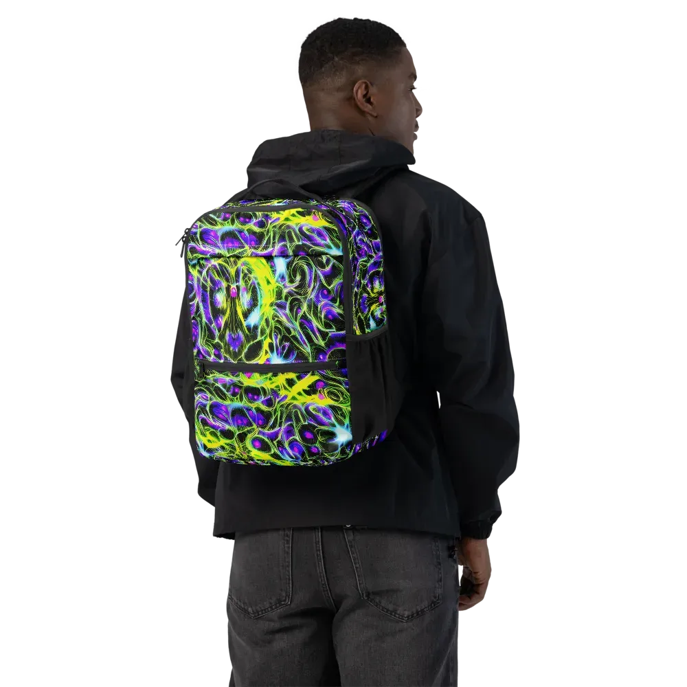 Psychedelic Underbrush on Utility Backpack — Back