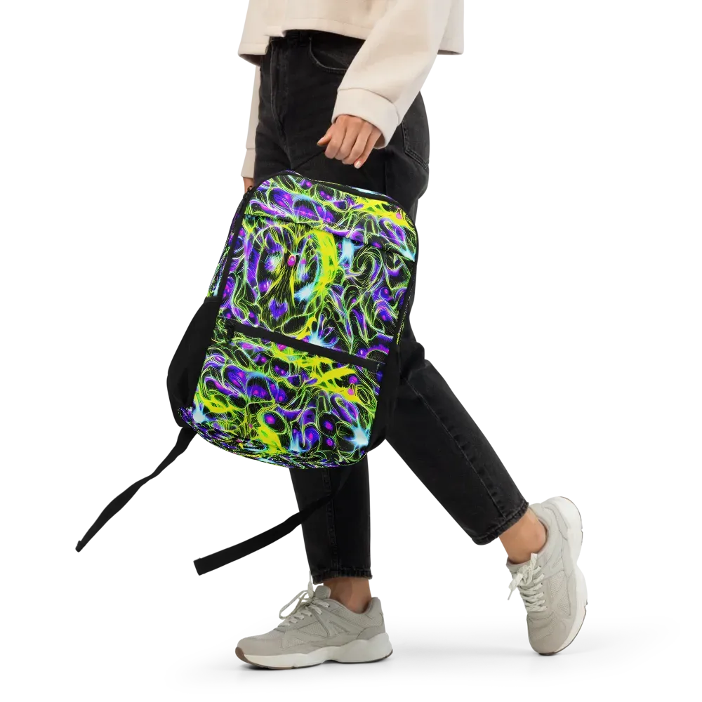 Psychedelic Underbrush on Utility Backpack — Front