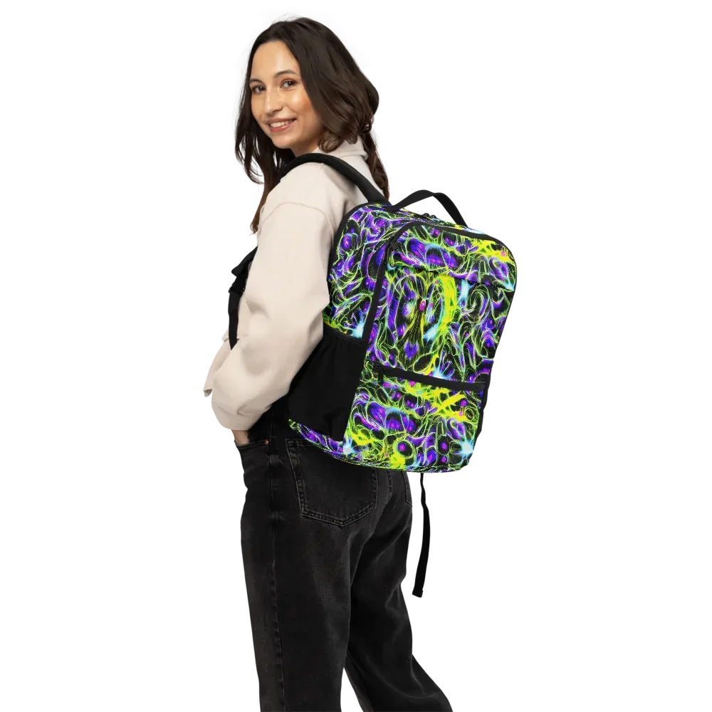 Psychedelic Underbrush on Utility Backpack — Back