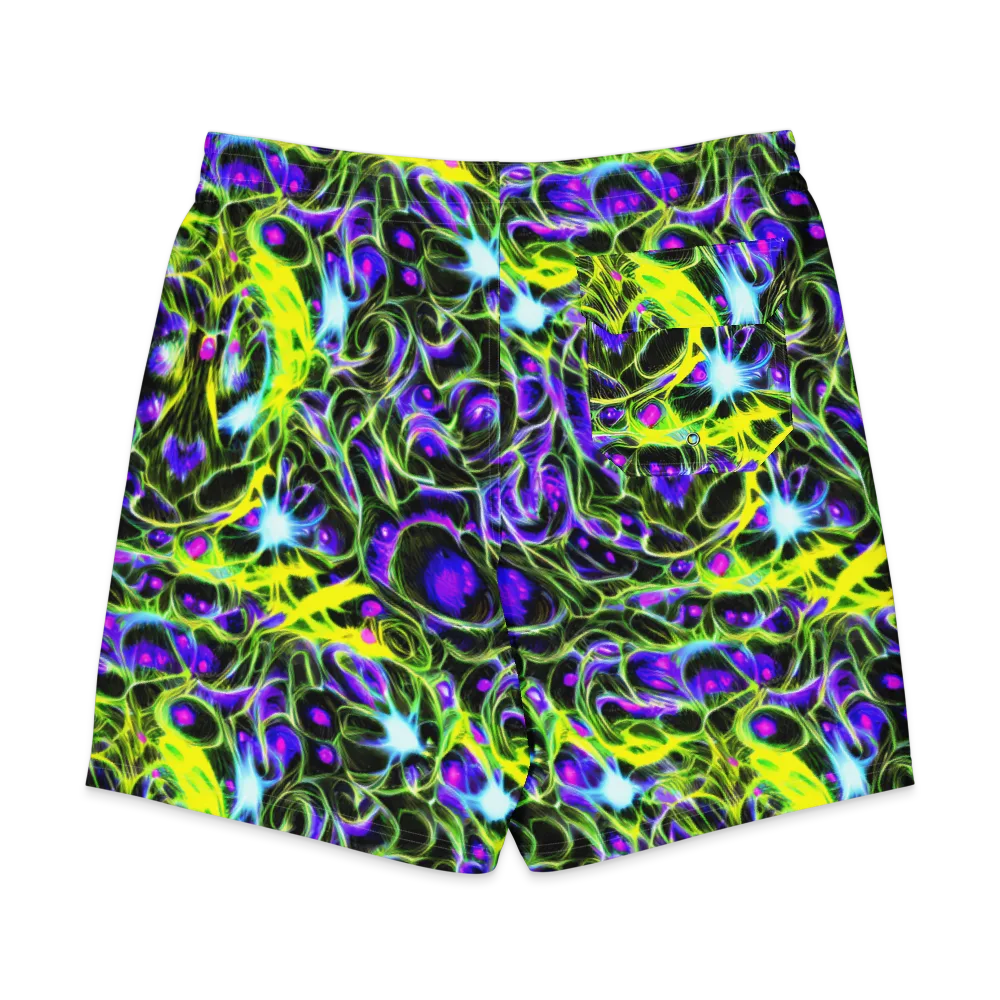 Psychedelic Underbrush on Men's Board Shorts — Back