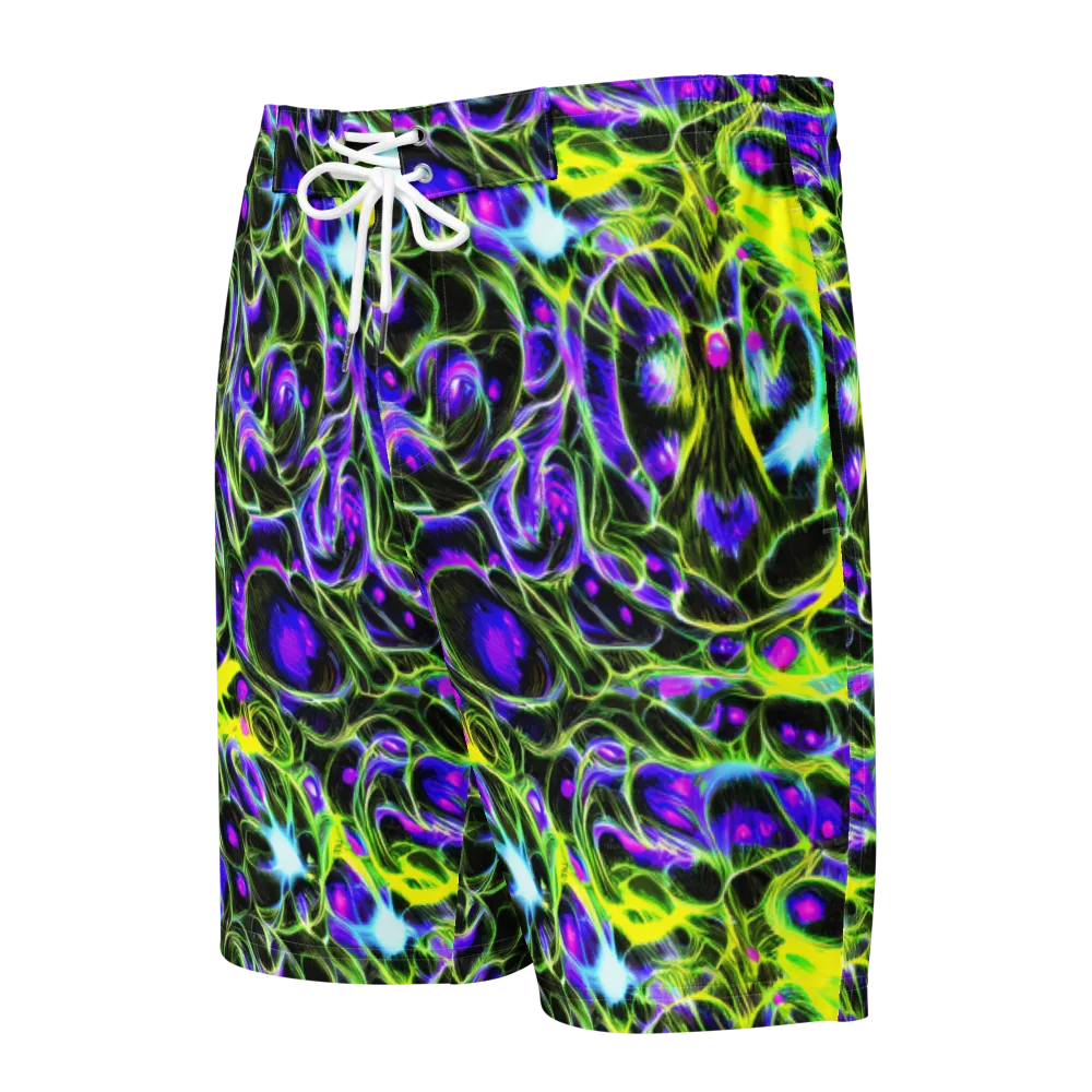 Psychedelic Underbrush on Men's Board Shorts — Front