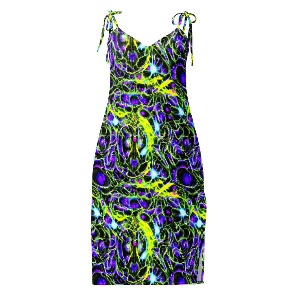 Psychedelic Underbrush on Slip Dress — Front