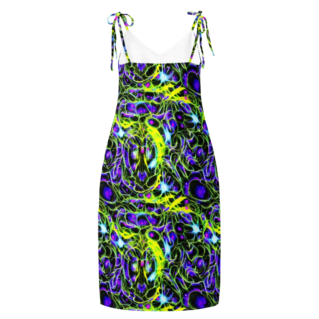 Psychedelic Underbrush on Slip Dress — Back