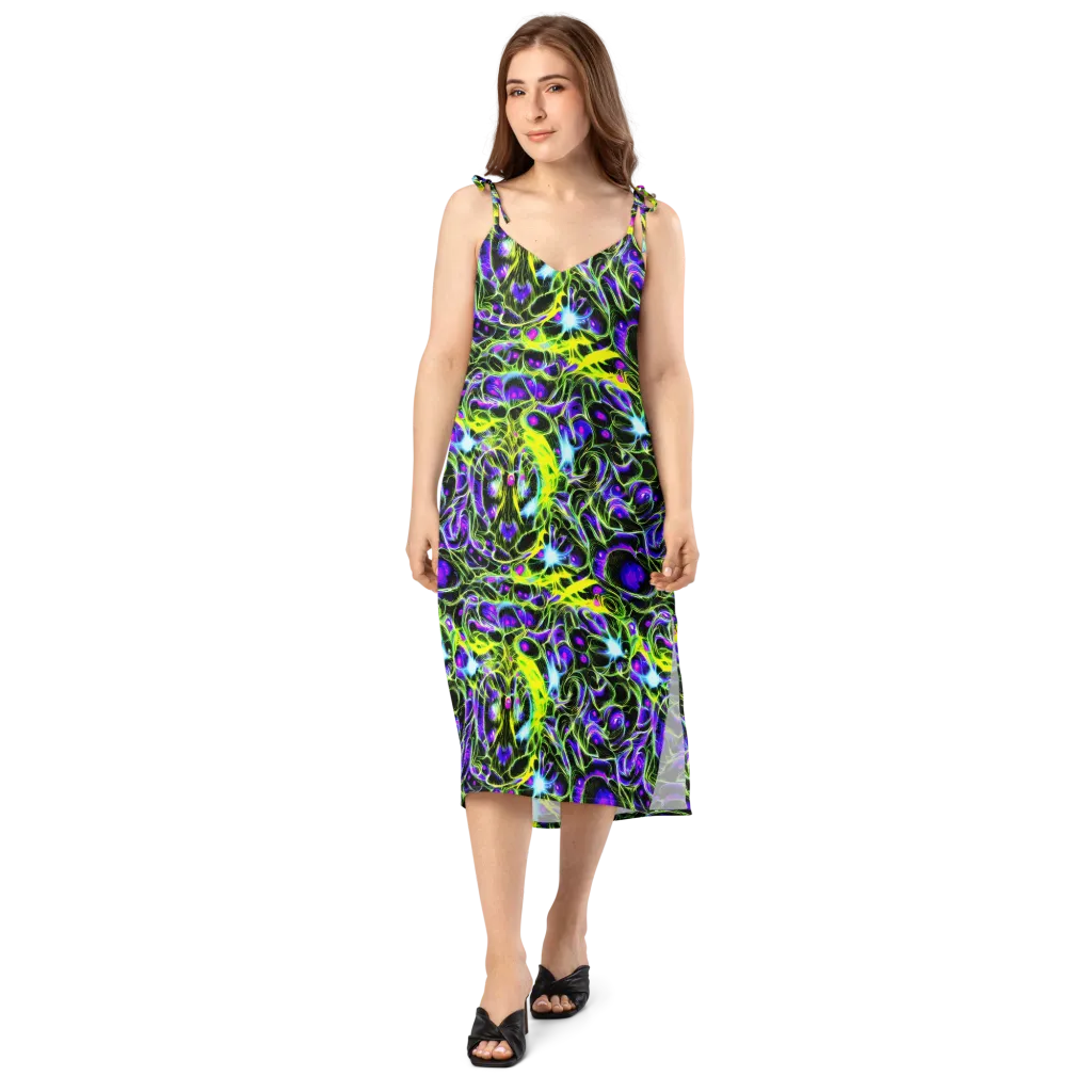 Psychedelic Underbrush on Slip Dress — Front