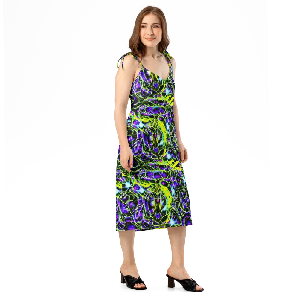 Psychedelic Underbrush on Slip Dress — Right Front