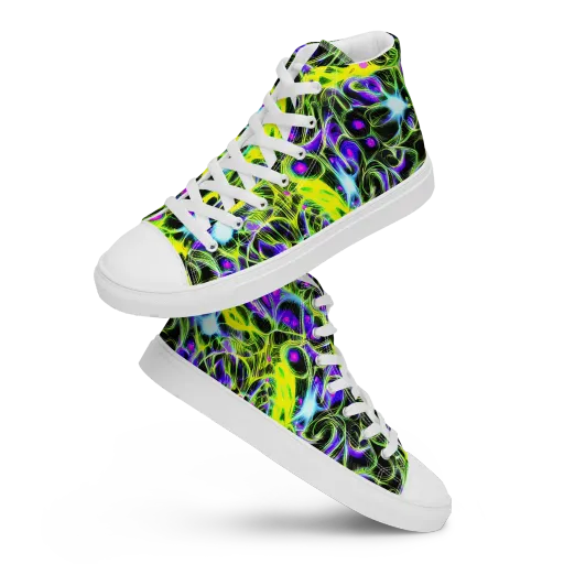 Psychedelic Underbrush on a Women's High Top Canvas Shoes