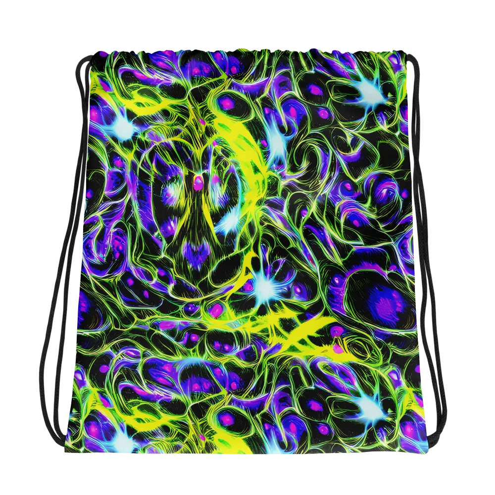 Psychedelic Underbrush on Drawstring Bag — Photo