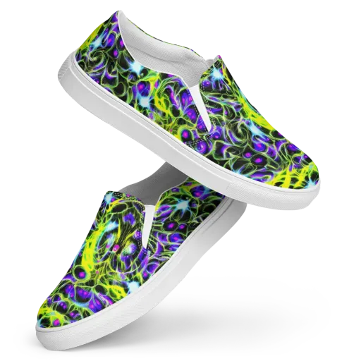 Psychedelic Underbrush on a Women's Slip-On Canvas Shoes