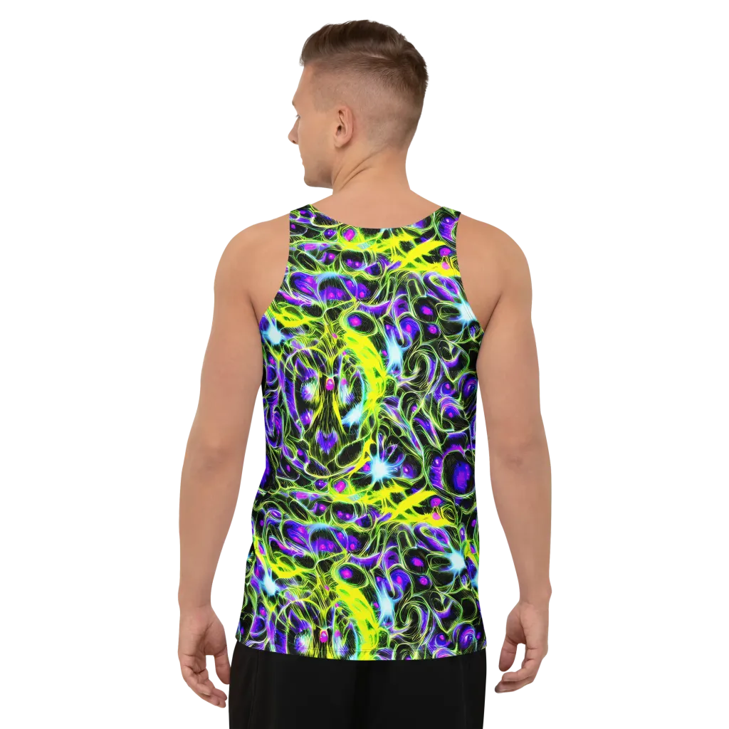 Psychedelic Underbrush on Men's Tank Top — Back
