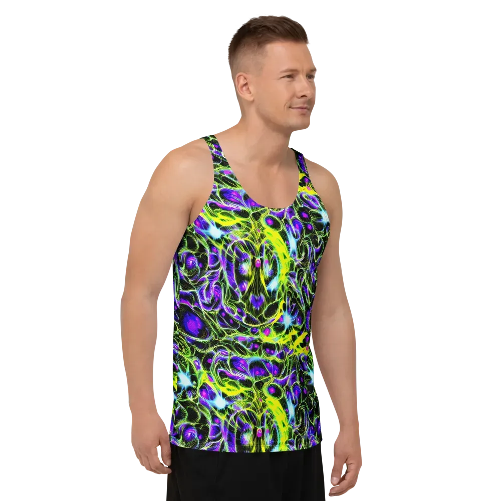 Psychedelic Underbrush on Men's Tank Top — Right Front