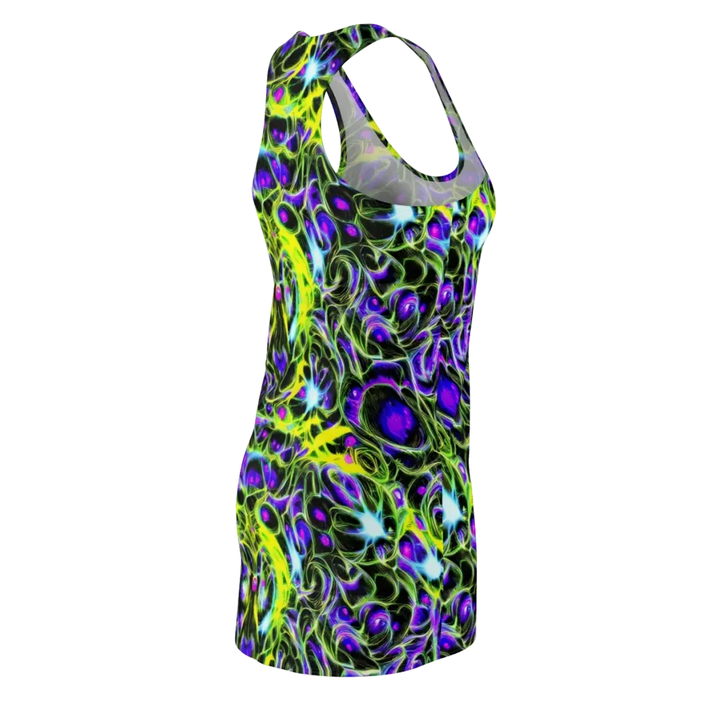 Psychedelic Underbrush on Racerback Dress — Back Side