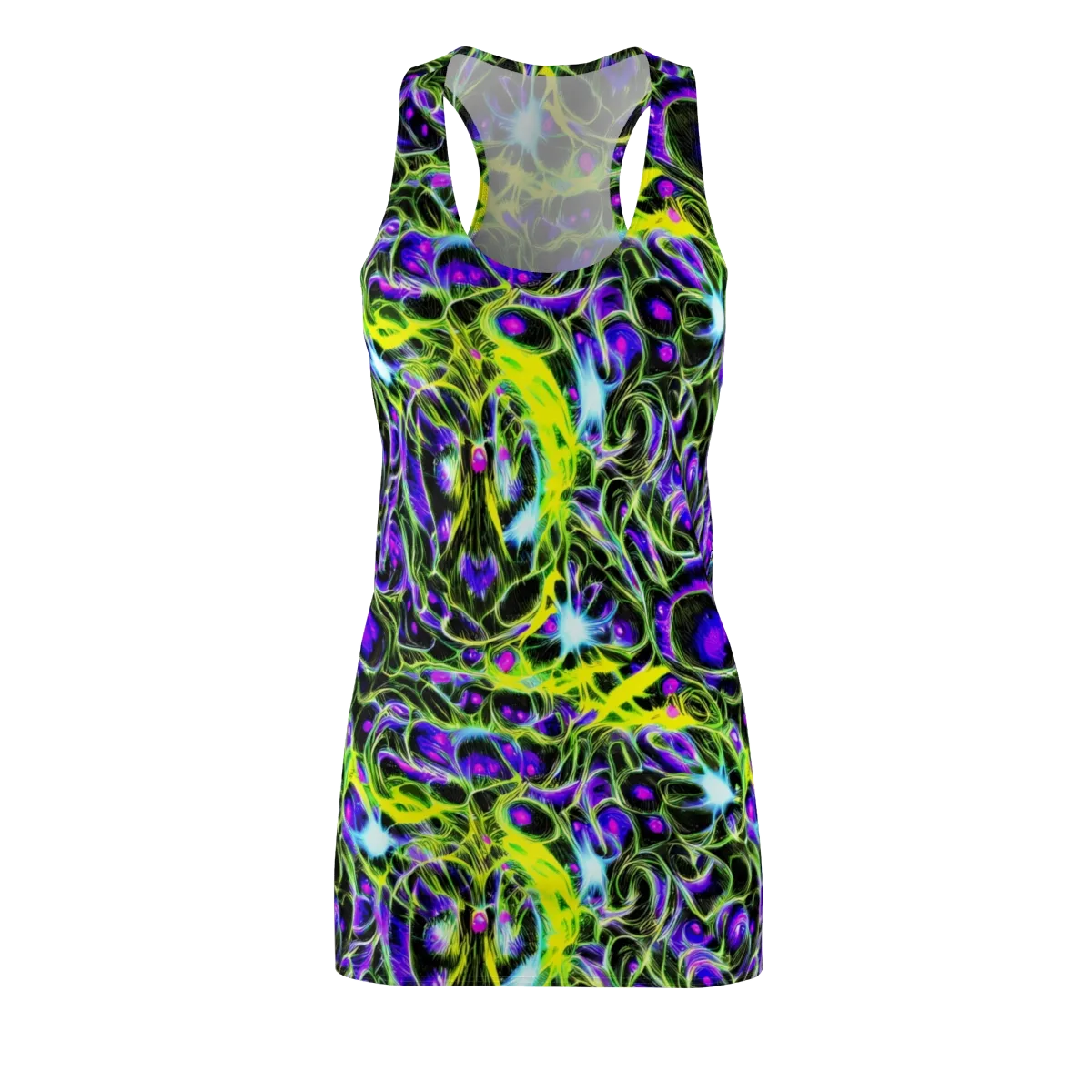 Psychedelic Underbrush on Racerback Dress — Front