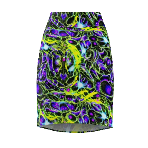 Psychedelic Underbrush on a Pencil Skirt