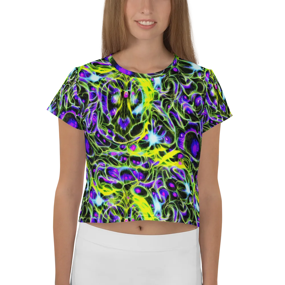 Psychedelic Underbrush on Crop Tee — Front