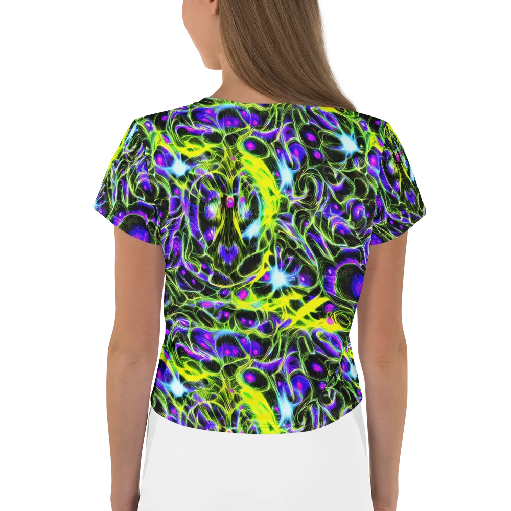 Psychedelic Underbrush on Crop Tee — Back