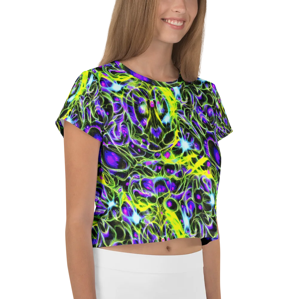 Psychedelic Underbrush on Crop Tee — Right