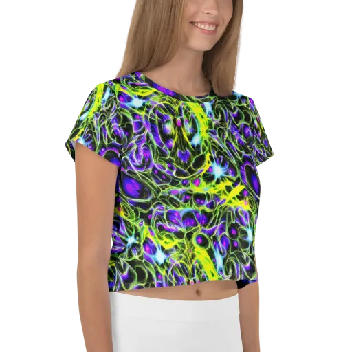 Psychedelic Underbrush on a Crop Tee