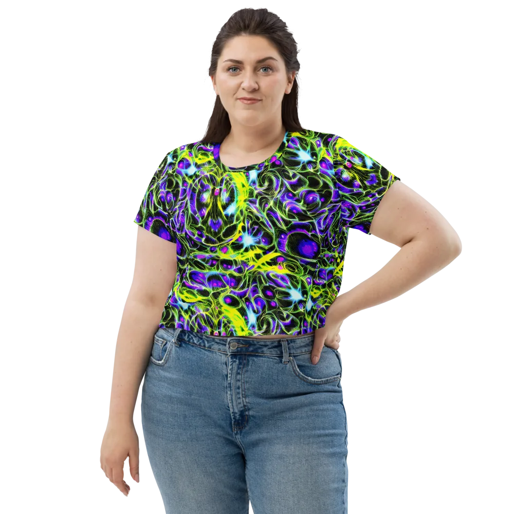 Psychedelic Underbrush on Crop Tee — Front