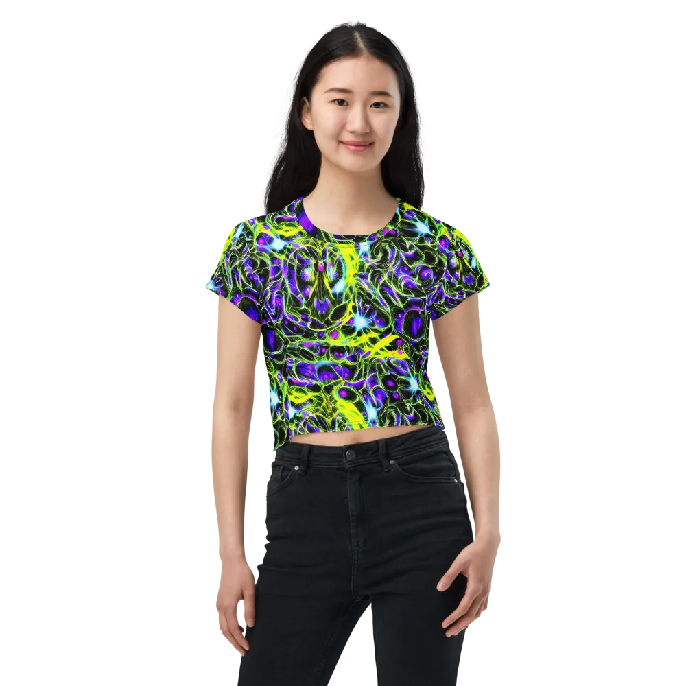 Psychedelic Underbrush on Crop Tee — Front