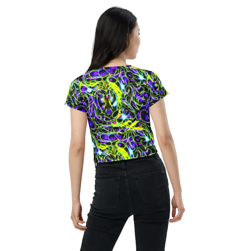 Psychedelic Underbrush on Crop Tee — Back