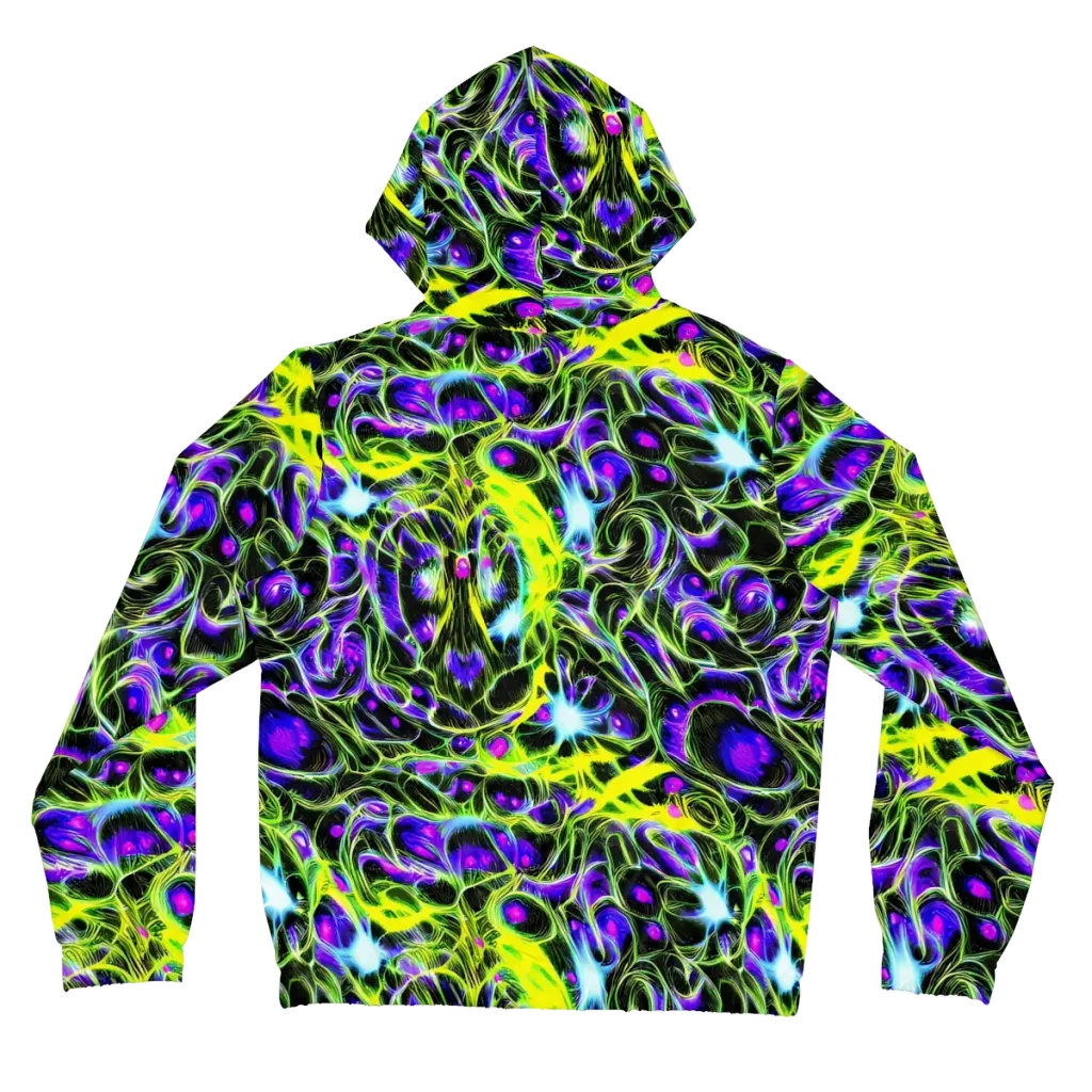 Psychedelic Underbrush on Women's Full-Zip Hoodie — Back