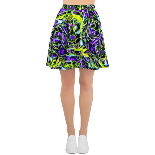 Psychedelic Underbrush on a Skater Skirt