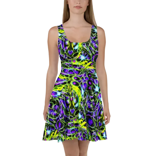 Psychedelic Underbrush on a Skater Dress