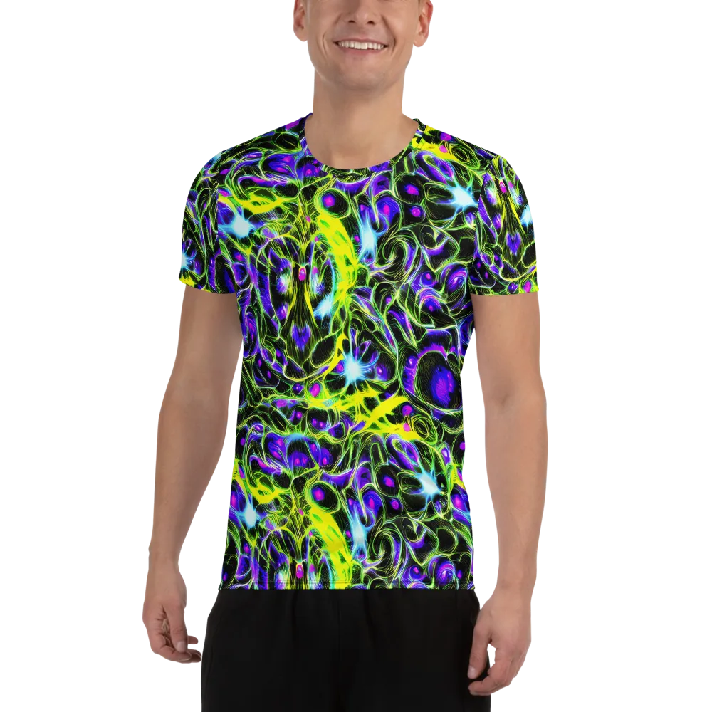 Psychedelic Underbrush on Men's Athletic T-Shirt — Front