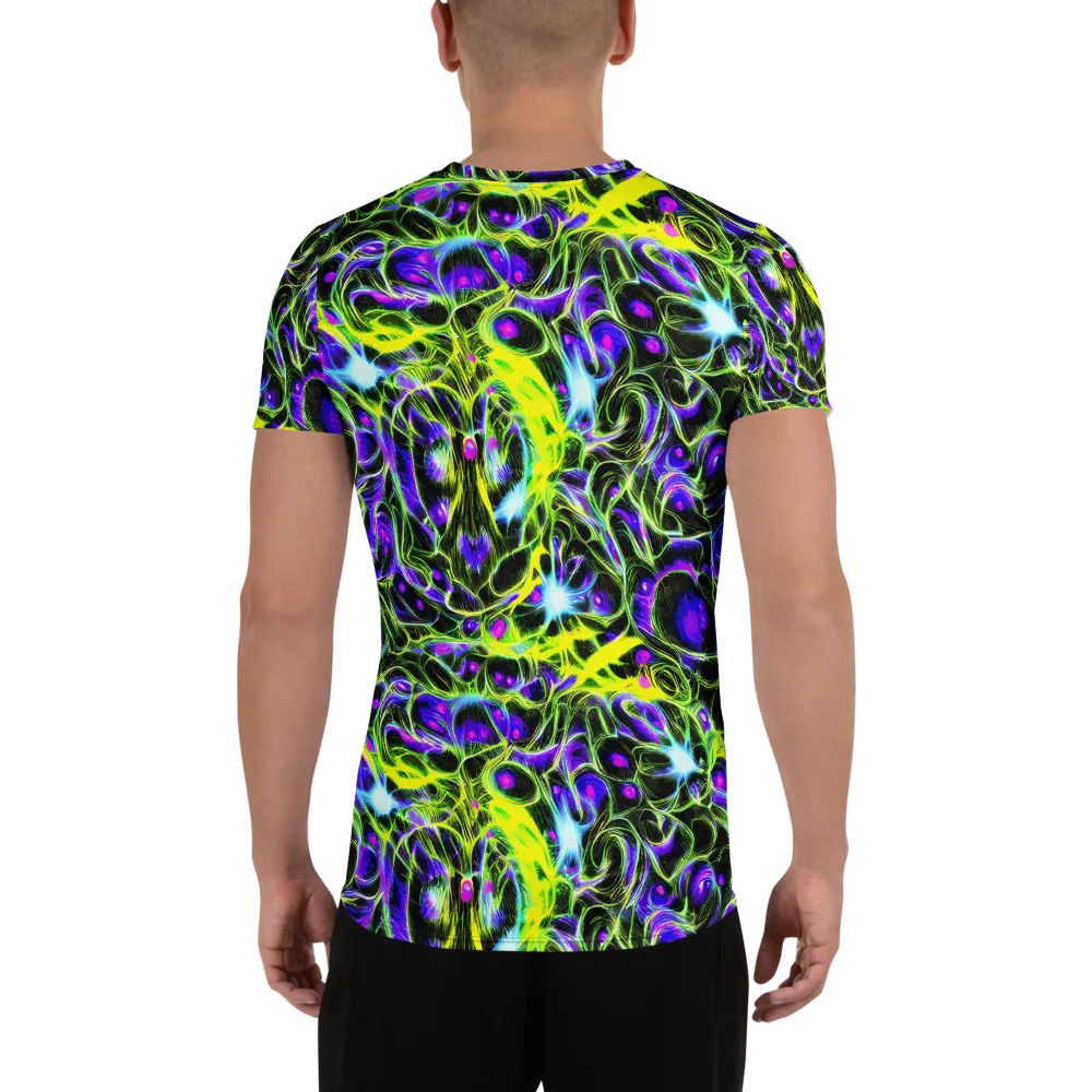 Psychedelic Underbrush on Men's Athletic T-Shirt — Back
