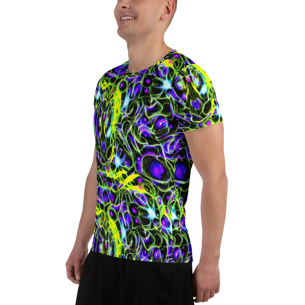 Psychedelic Underbrush on Men's Athletic T-Shirt — Left