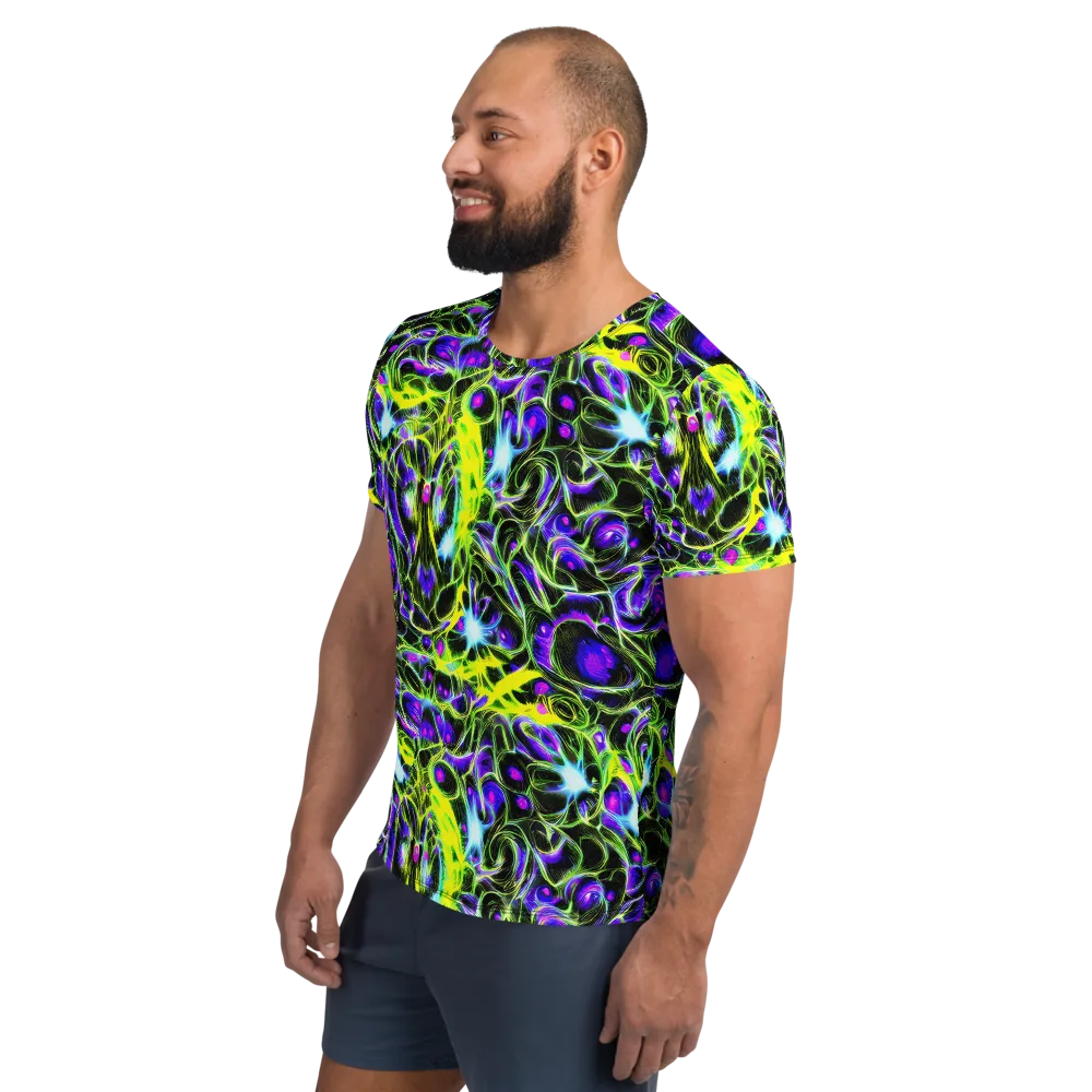 Psychedelic Underbrush on Men's Athletic T-Shirt — Left