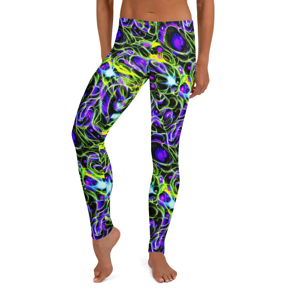 Psychedelic Underbrush on Leggings — Front